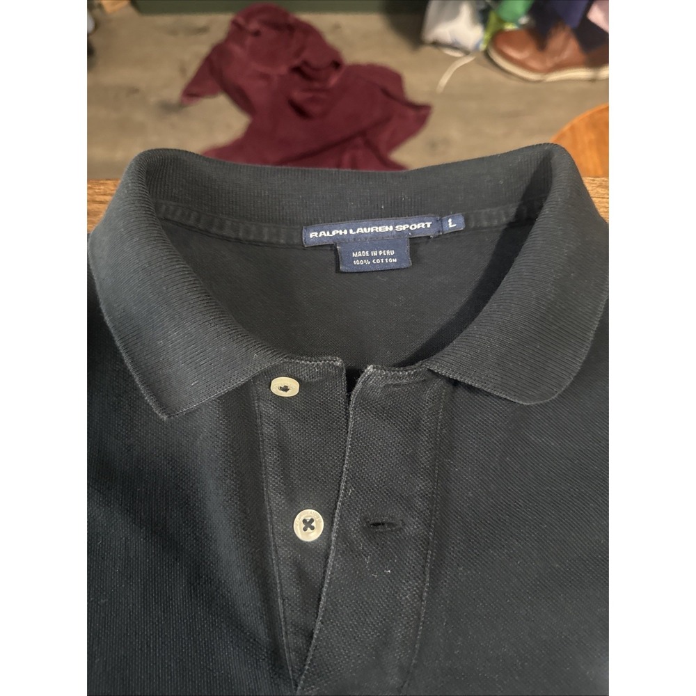 Polo Ralph Lauren Dress Women's Large The Mesh Mini 100% Cotton Black - Picture 3 of 5